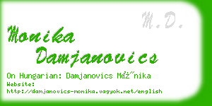 monika damjanovics business card